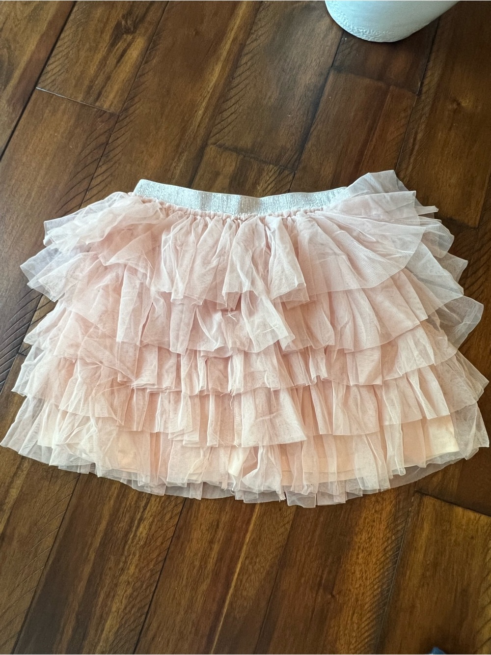 Zara Light Pink Layered Tulle Ruffle Skirt